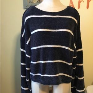American Eagle navy striped crewneck sweater